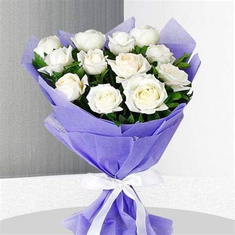 Buy or Order White Roses Bunch Online | Midnight Gifts Online ...