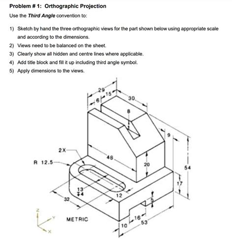 Orthographic Drawing Examples Using Third Angle 的图像结果