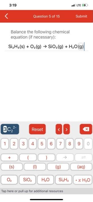 How to Balance Si3h3 O2 SiO2 H2O by Algebically 的图像结果