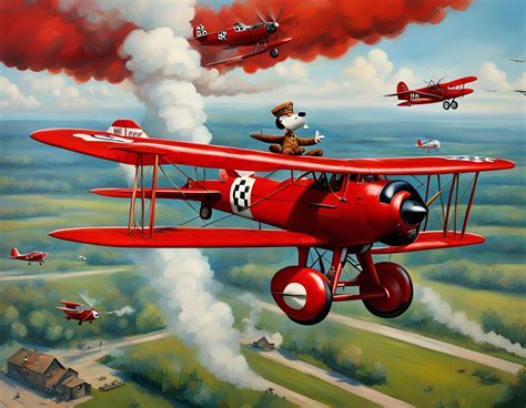 "Snoopy" Vs the "Red Baron" realistic air battle between Snoopy and ...