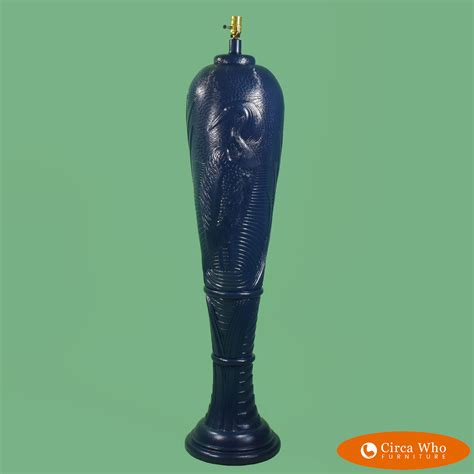 Ceramic Navy Blue Crane Floor Lamp | Circa Who