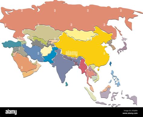 Asia Political Map Printable - map of asia political countries