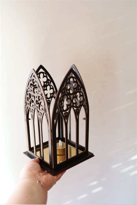 Gothic Candles Holder, Cathedral, Arch Gold Mirror, - Etsy | Gothic ...
