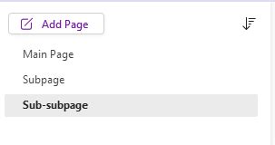 Image result for Sub Section in OneNote