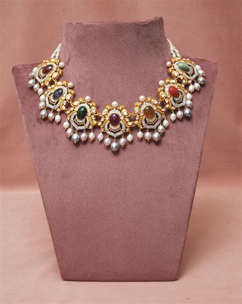 Myra Navratna Necklace Set – Ruuh Studios
