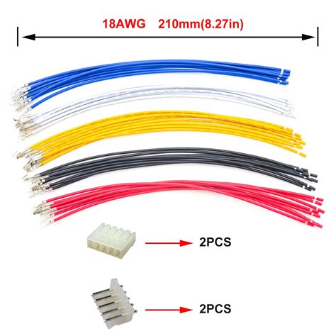 Buy Keszoox Jst CH 3.96MM 5 Pin Connector Socket Kit Total 2 Sets with ...