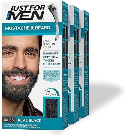 Dcom J.Ust For Men Color Gel Mustache - Beard M-55 Real Black 1 Each ...