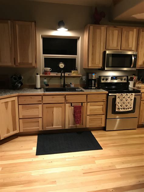 Hickory Flooring With Hickory Cabinets