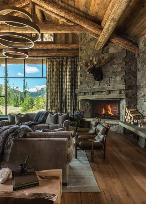 18 Outstanding Rustic Living Room Ideas That Have Cozy Fireplaces