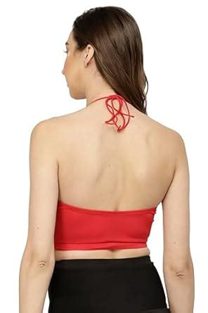 Cukoo Padded Red Halter Neck Swim Top : Amazon.in: Clothing & Accessories