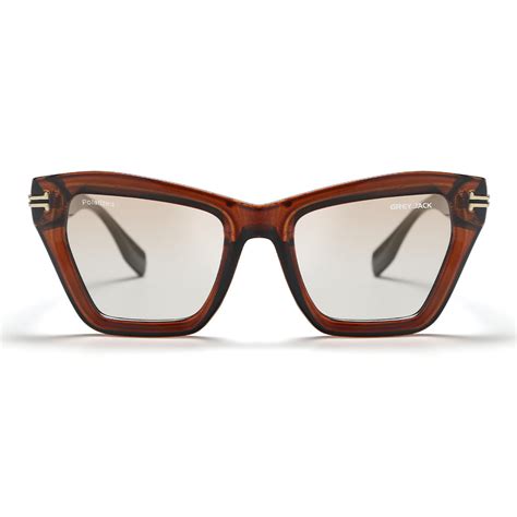 GREY JACK Cat Eye TR90 Frame Polarized Sunglasses for Women 3380 ...