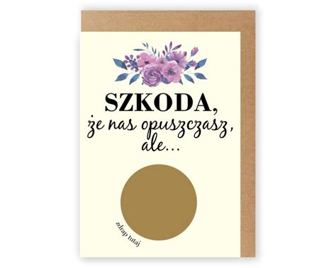 Kartka prezent na pożegnanie koleżanki kolegi z pracy