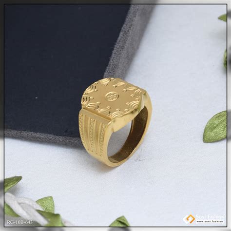 Rings for Men – 1 Gram Gold Ring for Men | Gents Ring Design at Soni ...