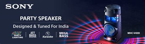 Sony MHC-V43D High Power Party Speaker with Bluetooth connectivity (Mic ...