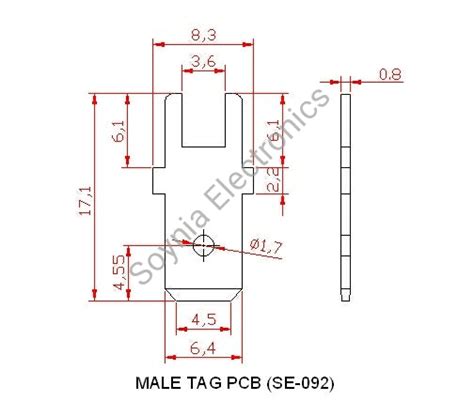 SE092 Male Tag PCB – TOMSON ELECTRONICS