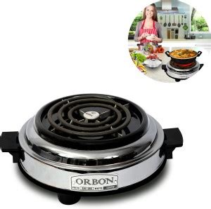 Orbon 1000 Watt Round Silver Chrom Electric G Coil Hot Plate Stove ...
