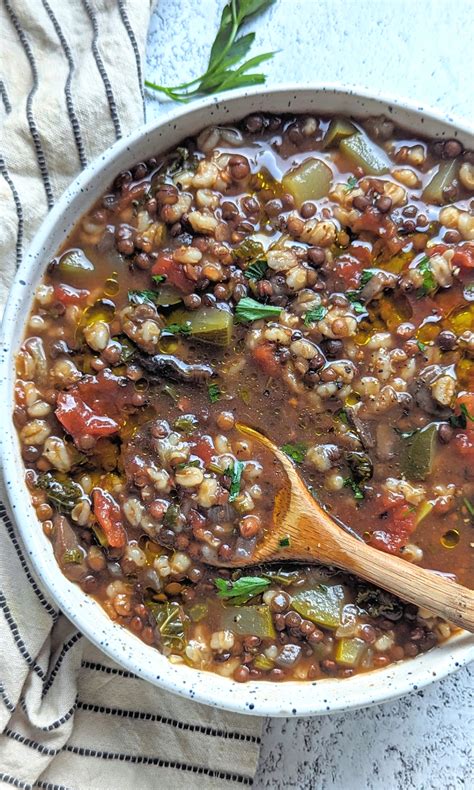 Lentil Barley Soup Recipe - The Herbeevore