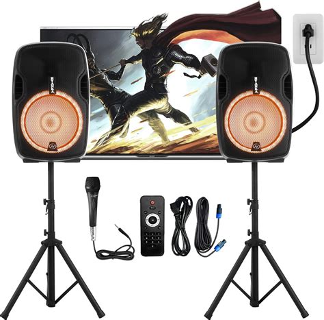 Buy HYANKA Active & Passive Powered PA Speaker System with 12 Subwoofer ...