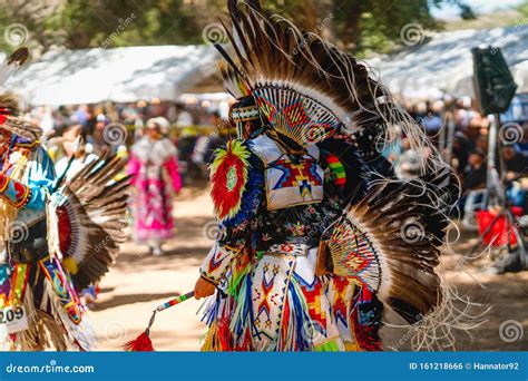 Powwow. Native Americans Dressed in Full Regalia. Details of Regalia ...