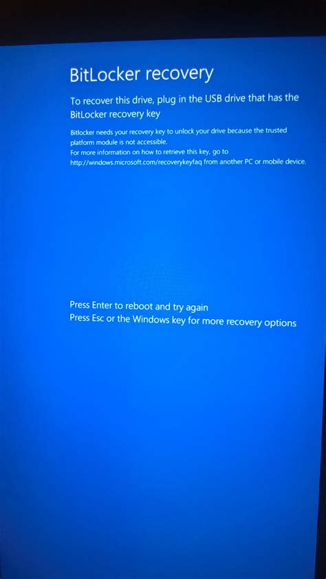 Image result for BitLocker Recovery Error Screen