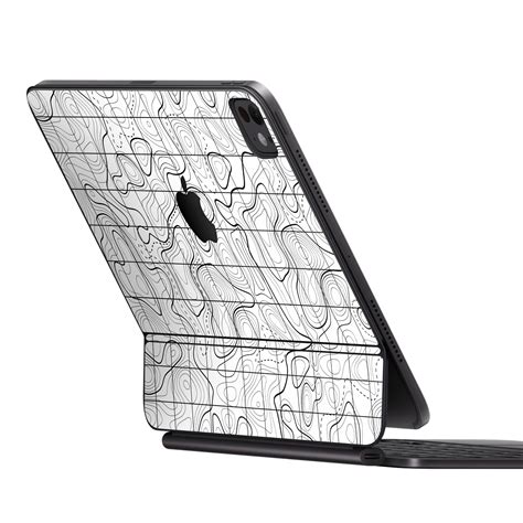 iPad Magic Keyboard White Topography Exclusive – WrapCart Skins