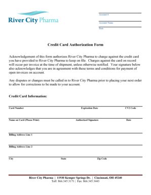 Credit Card Authorization Form - Blank Fillable Template | Fill Out ...