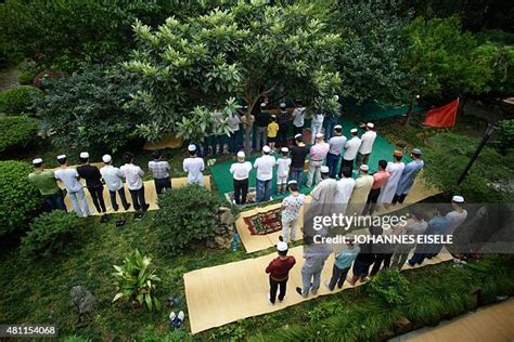 Chinese Islamic-style prayer hall of the Songjiang Mosque in Shanghai, China (established in 1368)