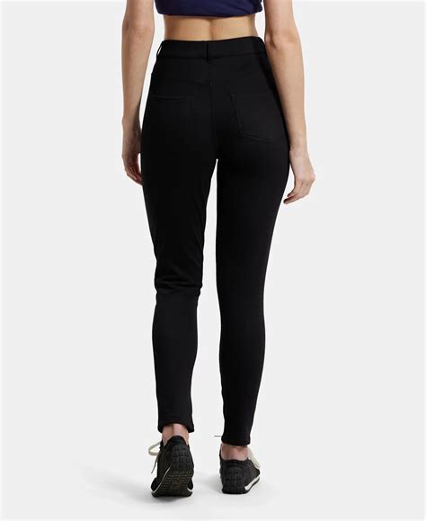 Buy Super Combed Cotton Rich Elastane Slim Fit Jeggings With Pockets ...