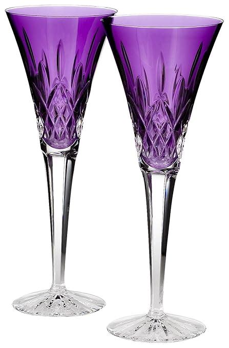 Buy Waterford Toasting Flutes, Set of 2 Lismore Amethyst Online at Low ...