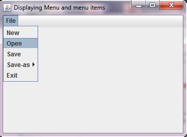 Image result for JMenuBar Java
