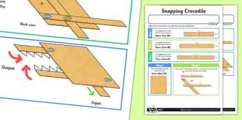 Making Levers and Linkages: Snapping Crocodile Worksheet / Worksheet