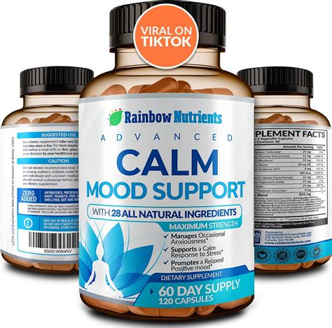 LLC - Suplemento Calm Mood 28 em 1 - Pílulas Naturais para Apoio à Ansiedade e Bem-Estar ...
