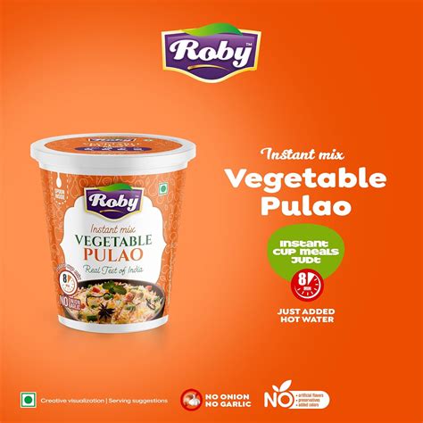 Roby Vegetable Pulao Instant Food - Day Weekly Lunch of Pulao - Instant ...