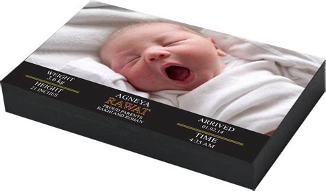 Baby boy announcement gifts I Chocolate box design with photo & name ...