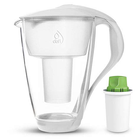 Dafi Alkaline UP Crystal Glass Water Pitcher 8 Cups (White - Crystal ...
