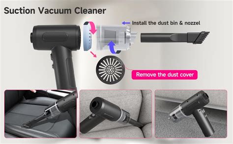 3 in 1 Car Vacuum Cleaner, 12000PA High Power Handheld Vacuum Cordless ...