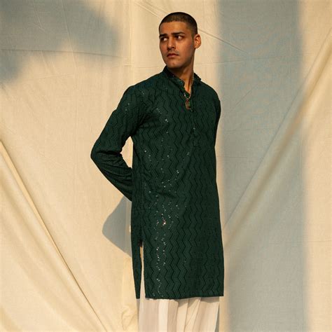 Ethnic Embroidered Chikankari Cotton Kurta – House Of Shahi