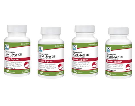 Quality Choice Norwegian Cod Liver Oil Vitamin A & D Bone Support ...