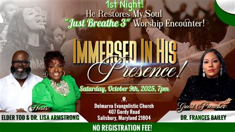 1st Night of He Restores My Soul Just Breathe 3 Retreat!, Delmarva ...