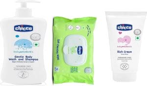Chicco Body Wash Shampoo 200ml, Wipes FlipTop 72pc, Rich Cream 100ml ...