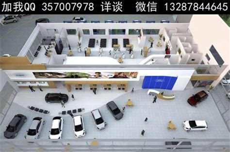 汽车4S店室内设计案例效果图-CND设计网,中国设计网络首选品牌