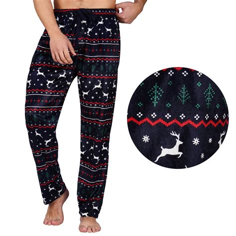 North 15 Mens Holiday Pajama Pants - Super Soft Fleece Pajama Bottom ...