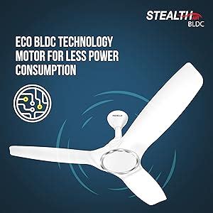 Buy Havells Stealth Air BLDC 1200mm Ceiling Fan| Upto 55% Energy Saving ...