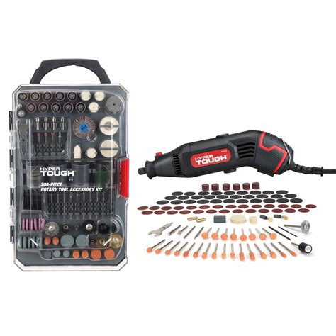 Hyper Tough Rotary Tool & 208-Piece Rotary Tool Accessory Kit - Walmart.com