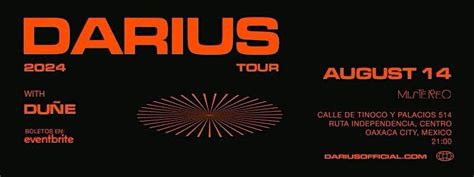 Darius en Oaxaca, Mistereo, Oaxaca de Juárez, 14 August 2024 | AllEvents