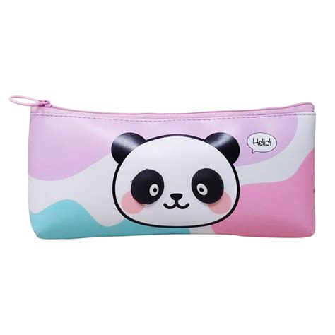 PARTEET Panda Printed Pencil Pouch for Kids.Students Silicone Pencil ...