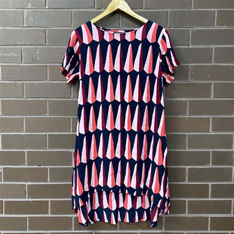 Mister Zimi Womens Size 14 Dress Black / Pink / Red / Pattern(s)