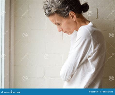 Skinny mature woman stock photo. Image of tired, worried - 66651394