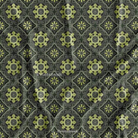 Grass Green Motif Jaal Digital Printed Clothing Material – Printsbank
