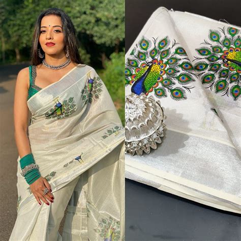 Peacock Color Half Saree